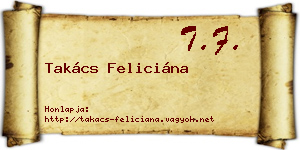 Takács Feliciána névjegykártya